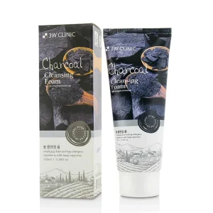 3w clinic charcoal cleansing foam 100ml.webp