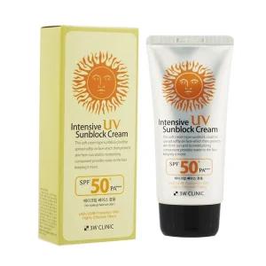 3w clinic intensive uv sunblock cream spf50 pa1 70ml.webp