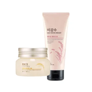 combo rice ceramide moisturizing cream rice water bright foaming cleanser.webp