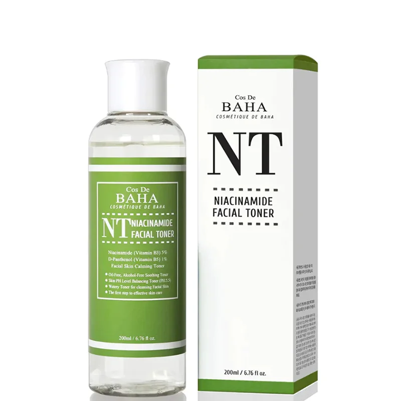 cos de baha niacinamide facial toner hydrating pore minimizing 200ml nt.webp